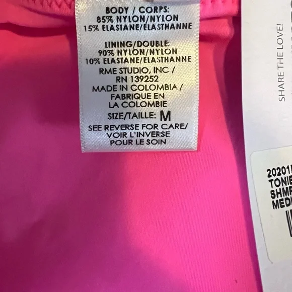 Peixoto Tonie Full Bottom Women's Medium Swim Pink Side Ties NWT - Picture 4 of 5